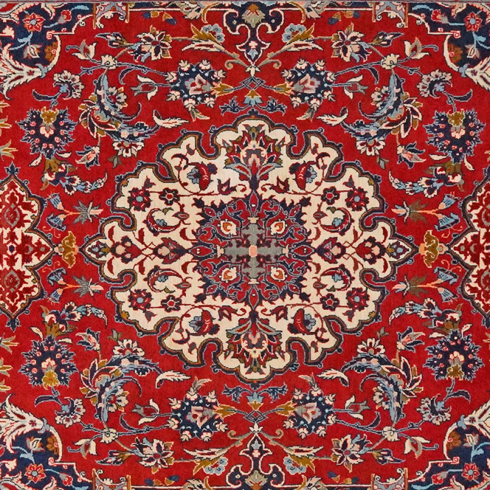 Isfahan — Hand-knotted, 210x300 cm, Red, 100% Virgin Wool | View 4
