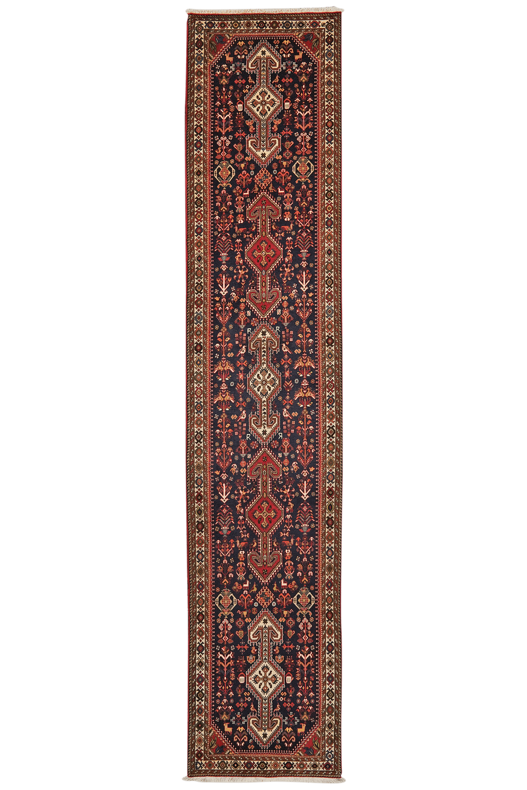 Nasrabad — Hand-knotted, 82x399 cm, Blue, 100% Virgin Wool | Main view