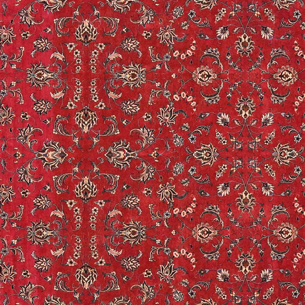 Bidjar — Hand-knotted, 251x311 cm, Red, 100% Virgin Wool | View 4