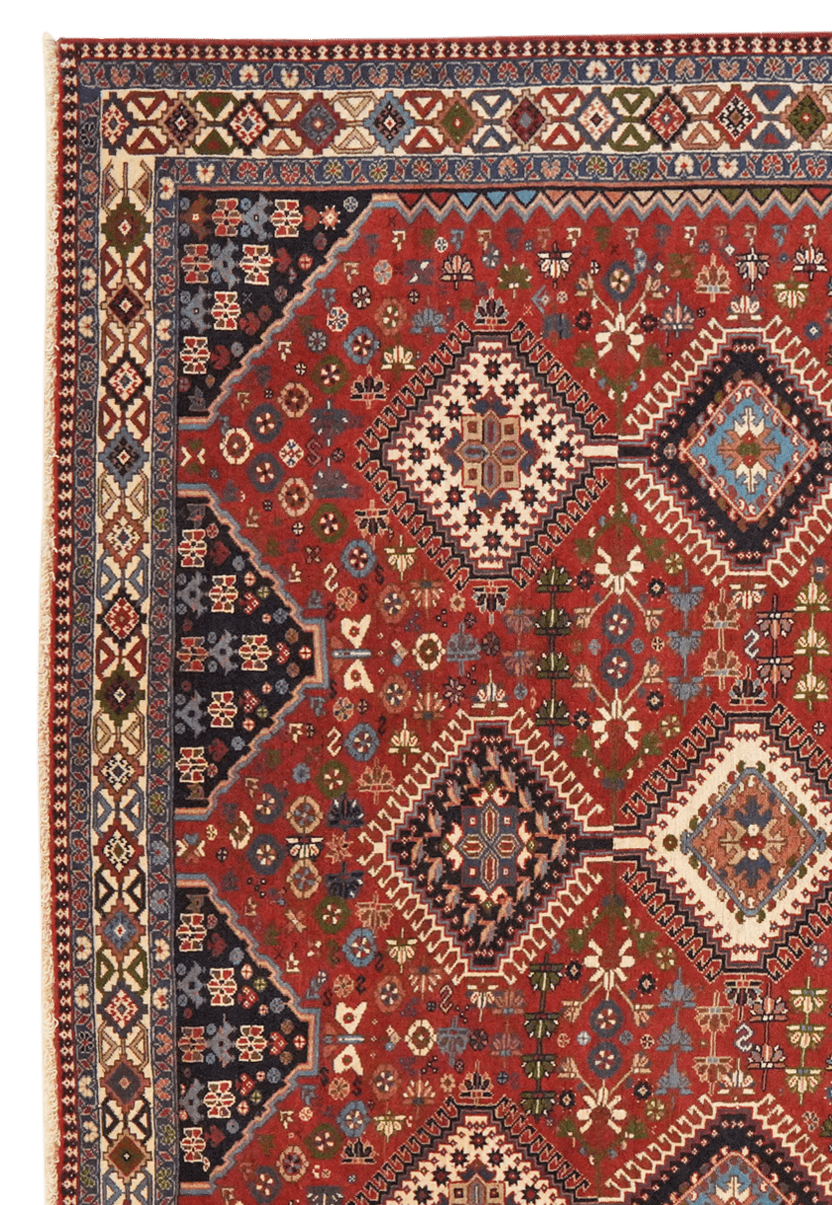 Yalameh — Hand-knotted, 200x242 cm, Red, 100% Virgin Wool | View 3