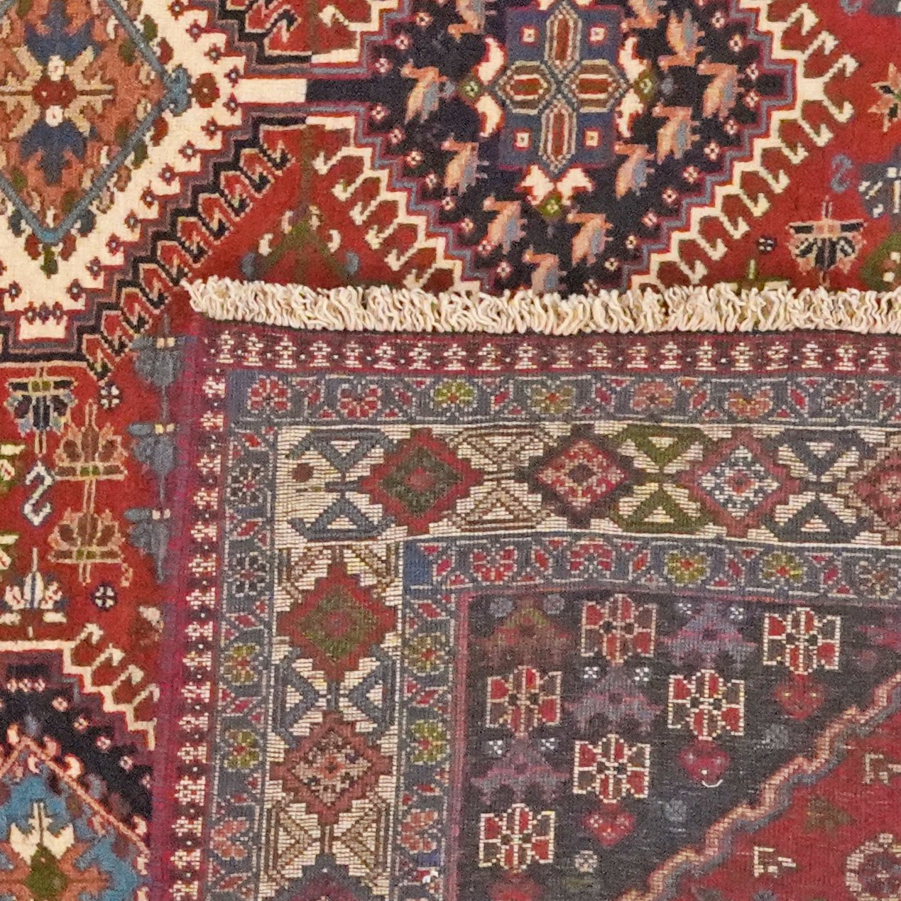Yalameh — Hand-knotted, 200x242 cm, Red, 100% Virgin Wool | View 6