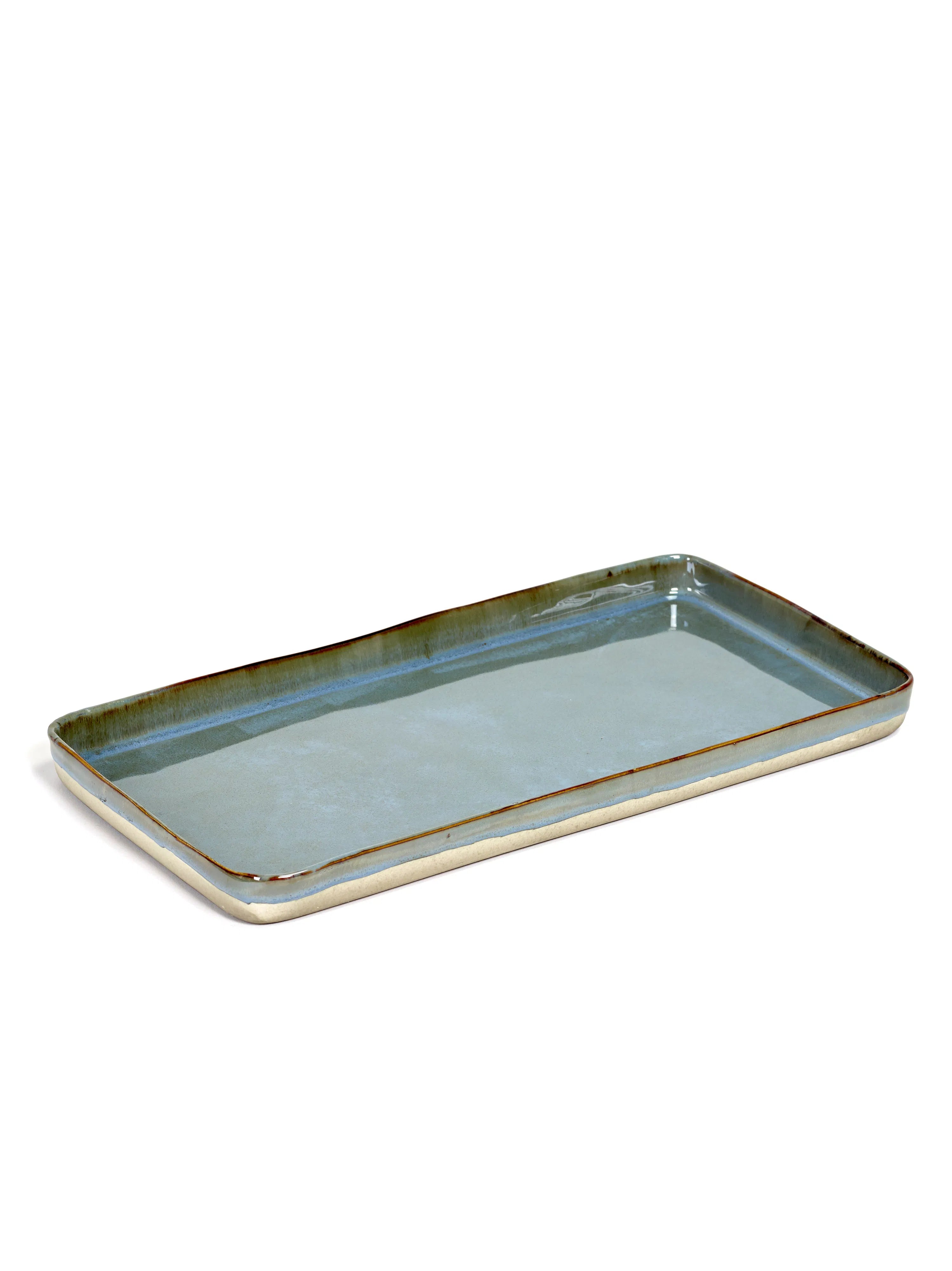 Terre des rêves rectangular plate — Handmade , 37x18 cm | Main view