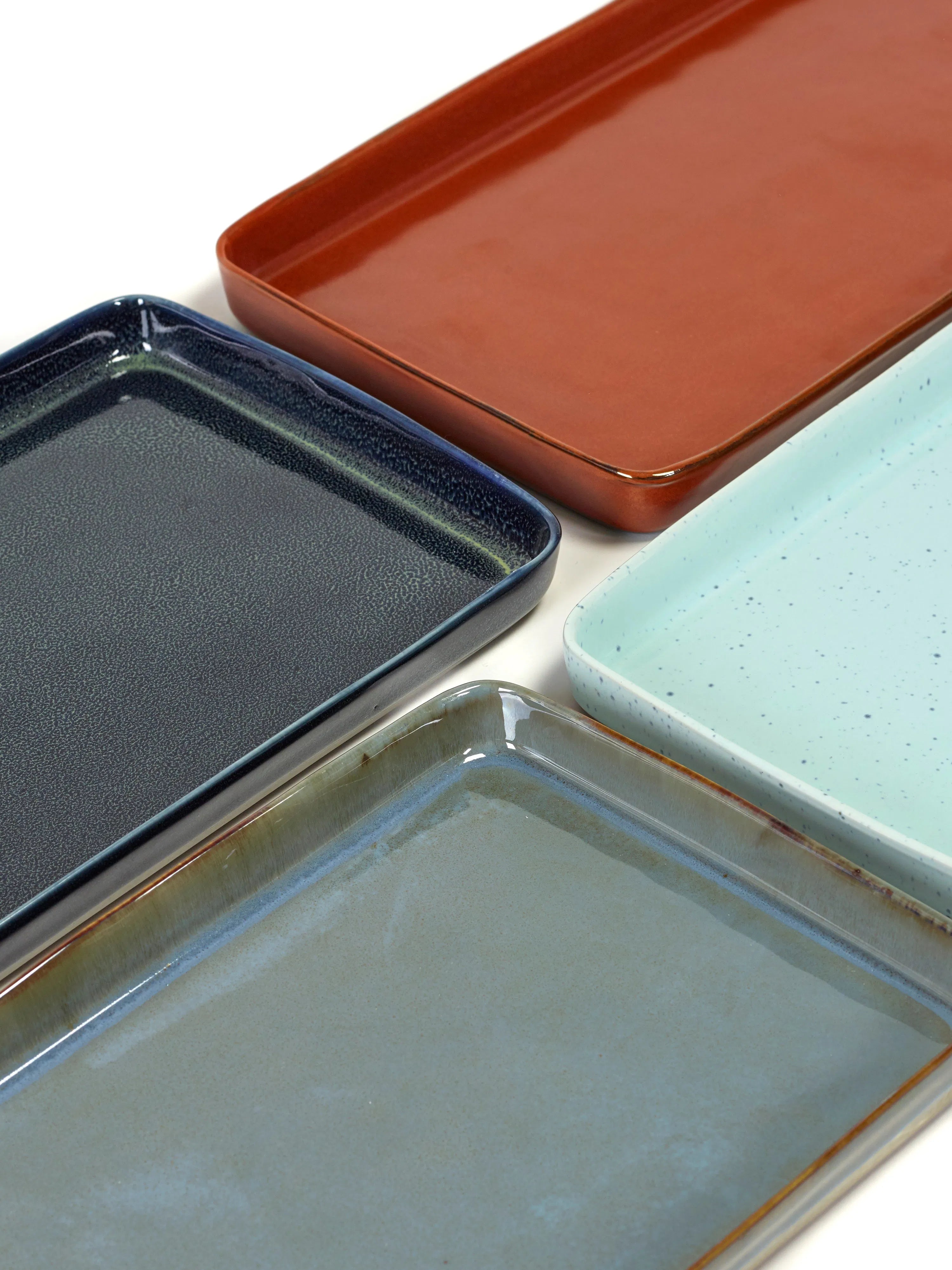 Terre des rêves rectangular plate — Handmade , 37x18 cm | Detail view