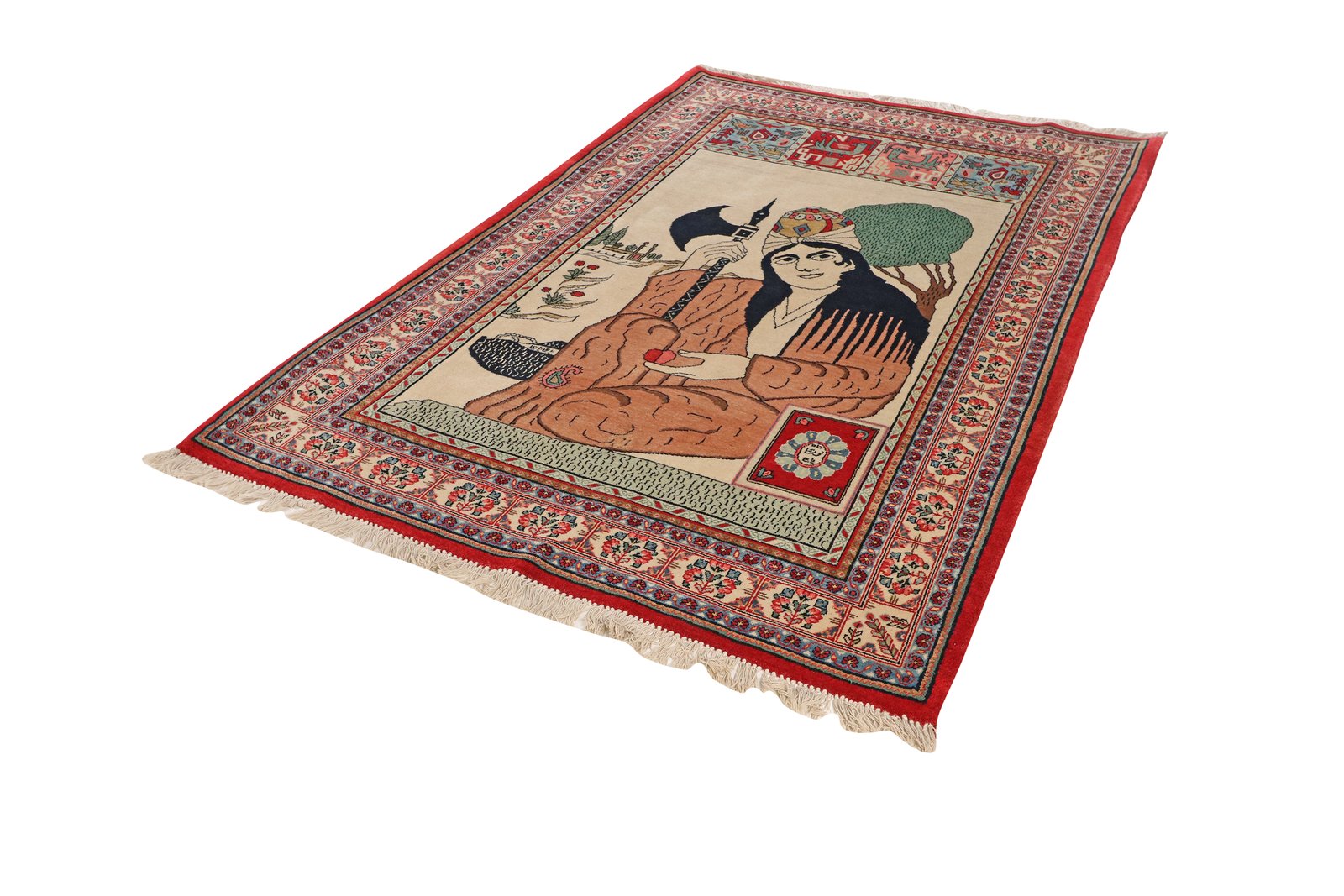 Sarough — Hand-knotted, 134x202 cm, Beige, 100% Virgin Wool | View 5