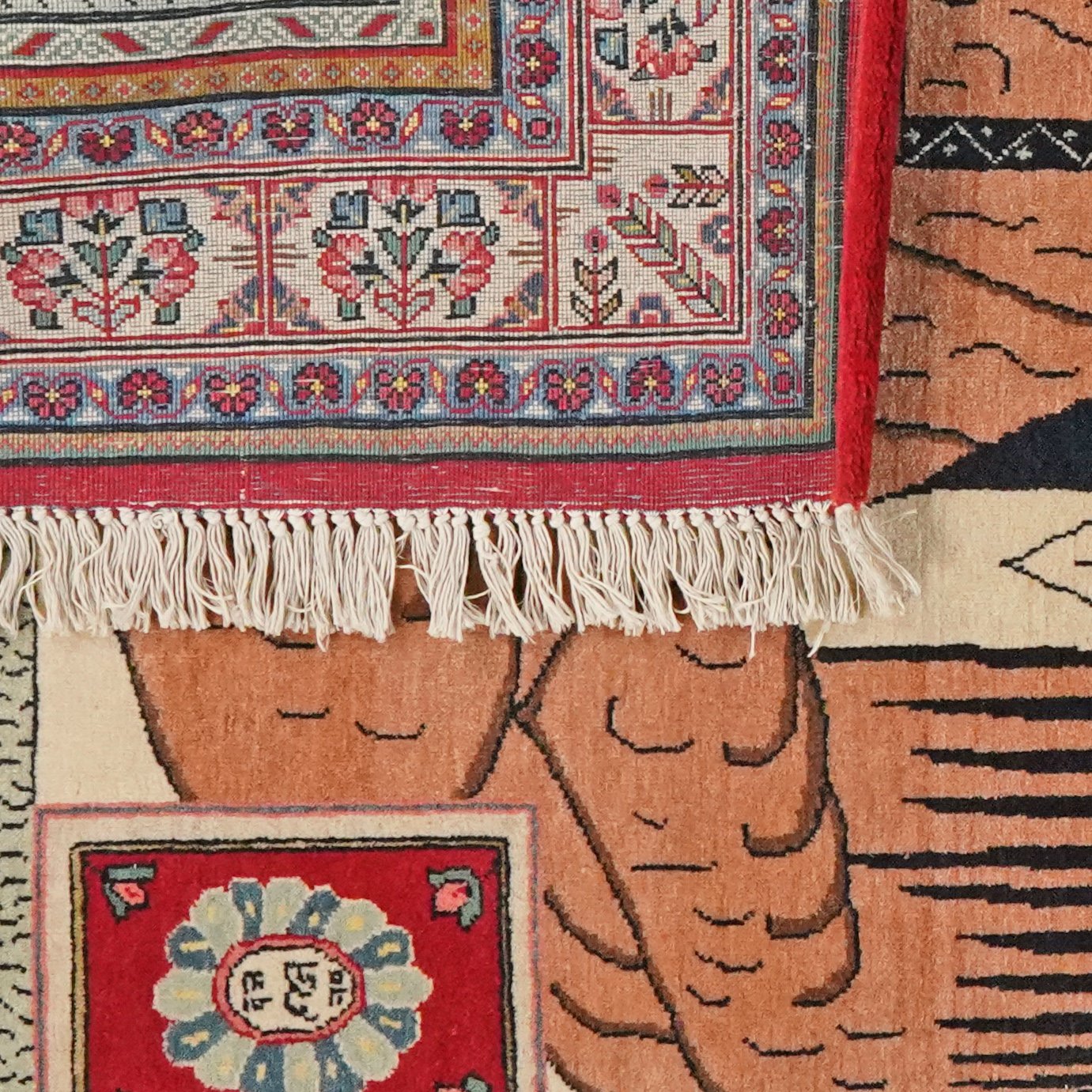 Sarough — Hand-knotted, 134x202 cm, Beige, 100% Virgin Wool | View 6