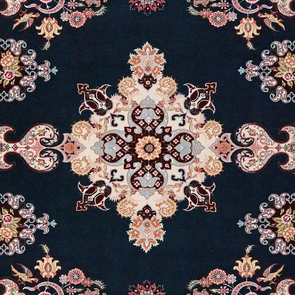 Tabriz 50 Raj — Hand-knotted, 197x306 cm, Blue, 100% Virgin Wool | View 4