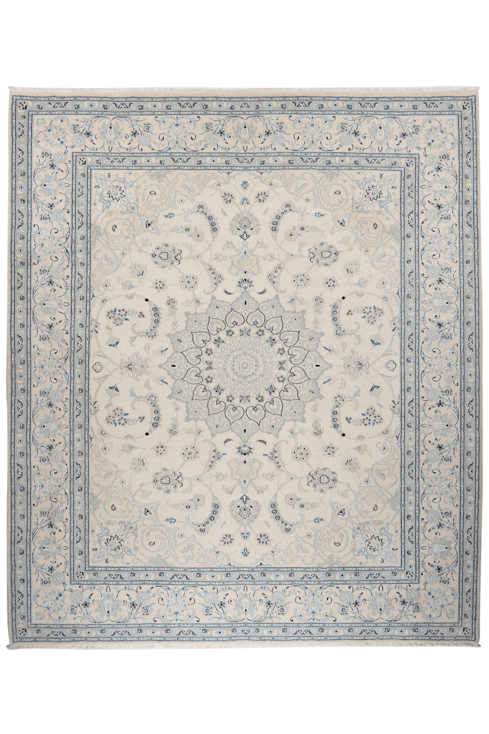 Nain 12La — Hand-knotted, 255x300 cm, Beige, 100% Virgin Wool | Main view