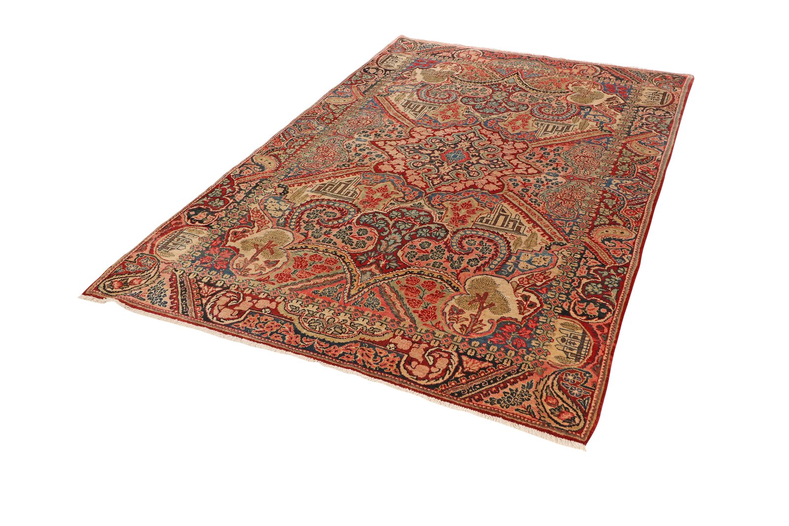 Sarough — Hand-knotted, 140x214 cm, Beige, 100% Virgin Wool | View 5