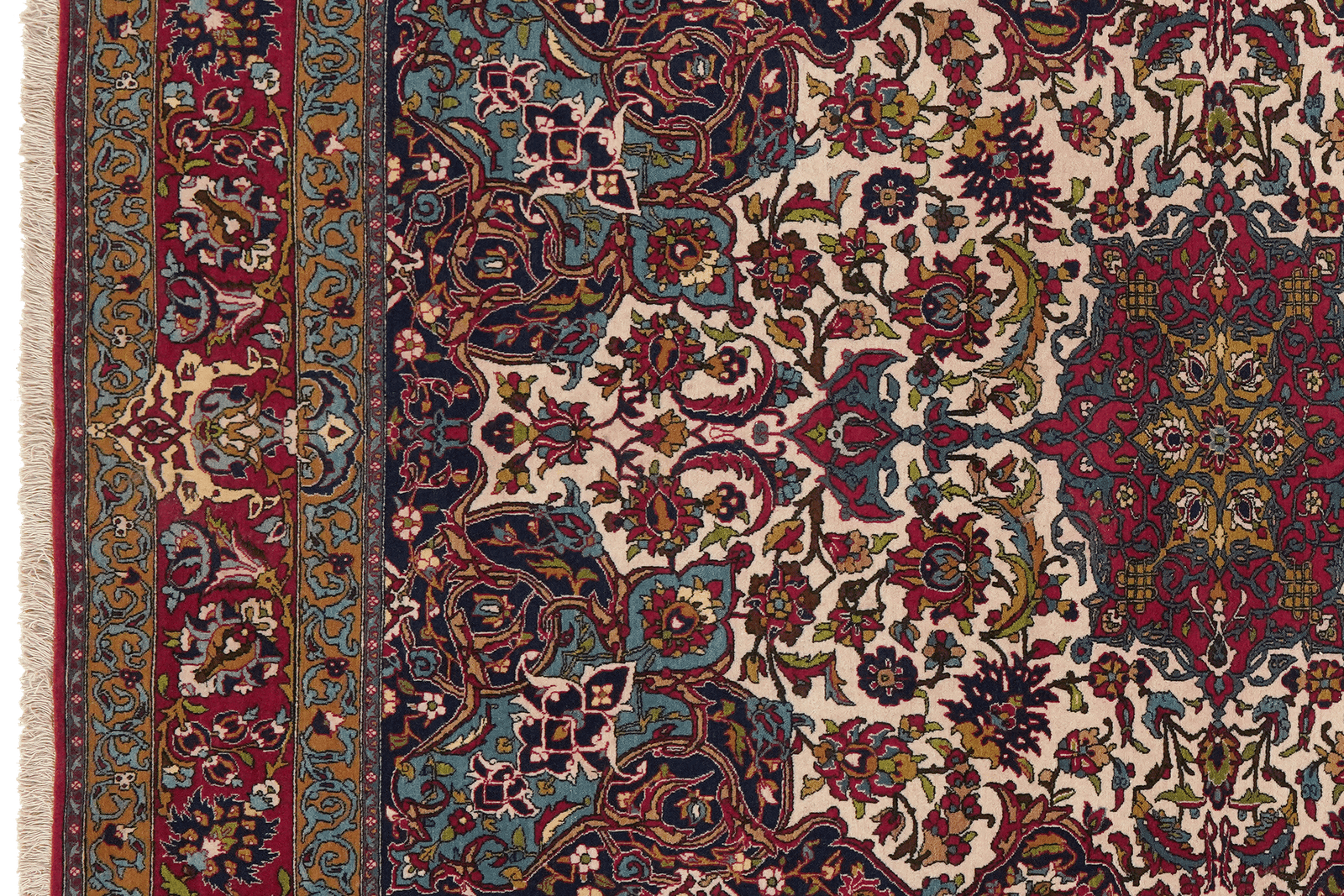 Isfahan — Hand-knotted, 144x219 cm, Beige, 100% Virgin Wool | View 3