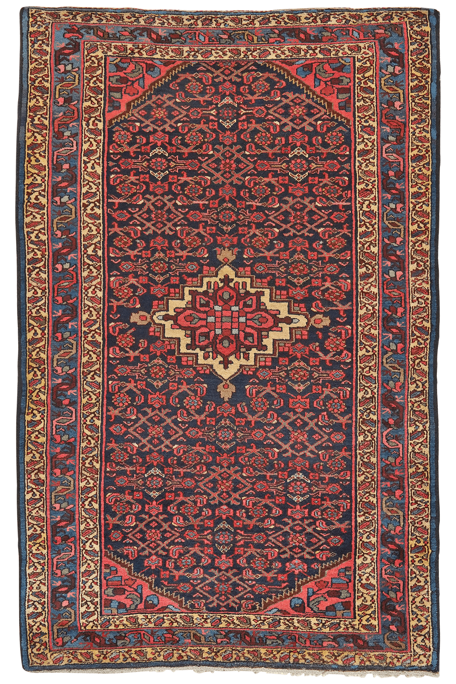Indjelass — Hand-knotted, 140x210 cm, Blue, 100% Virgin Wool | Main view