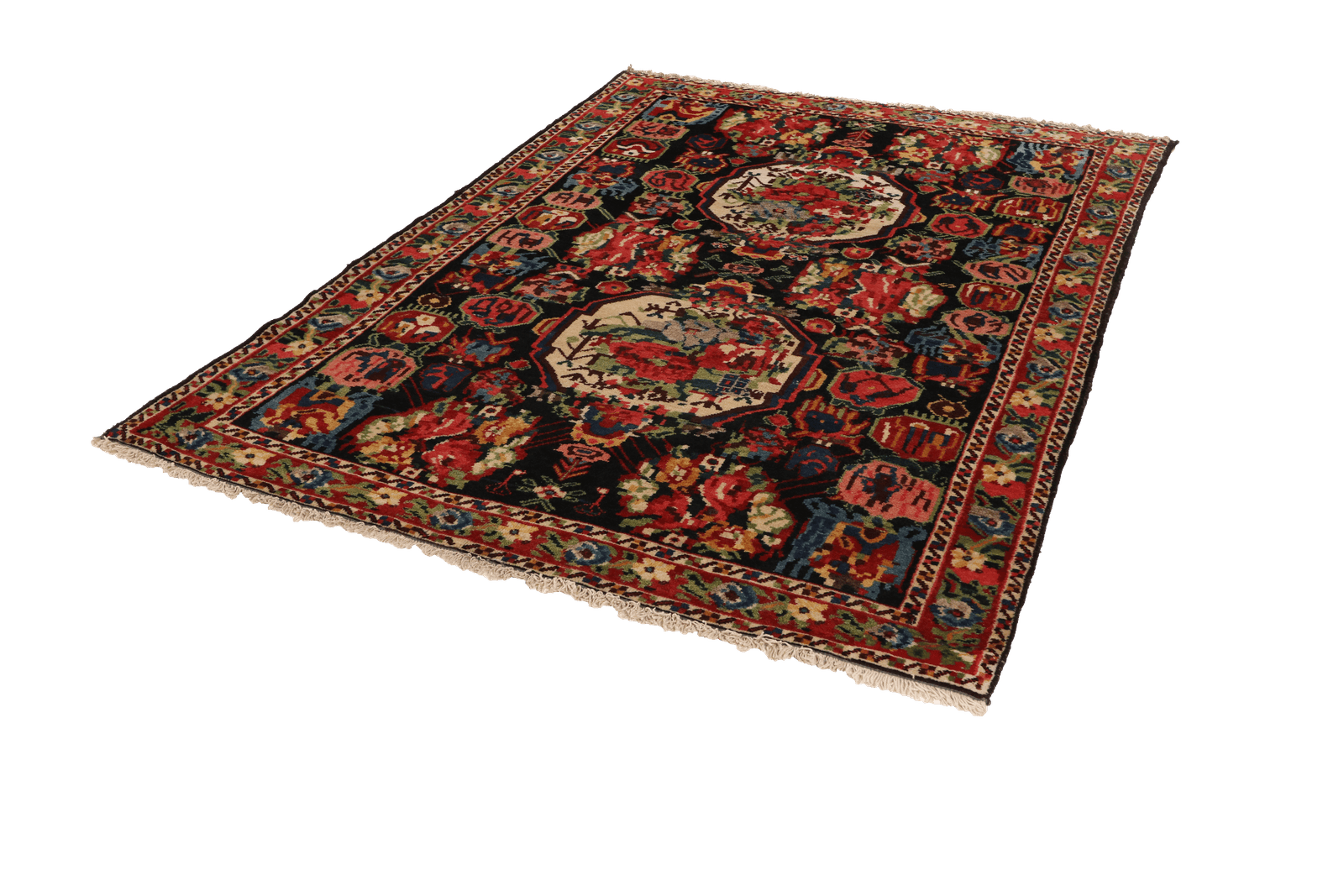 Bakhtiar — Hand-knotted, 145x198 cm, Blue, 100% Virgin Wool | View 6