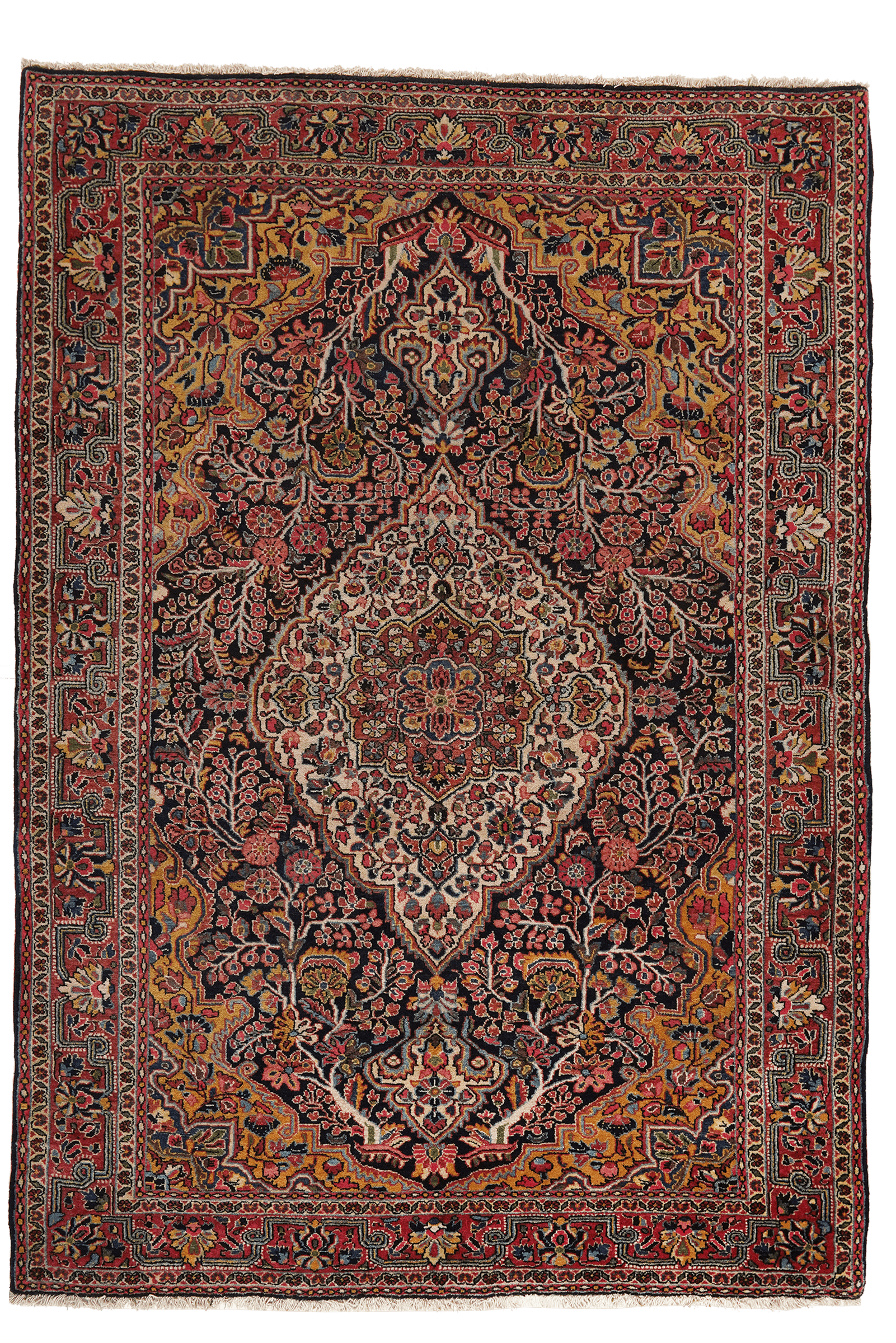 Djozan — Hand-knotted, 143x206 cm, Blue, 100% Virgin Wool | Main view
