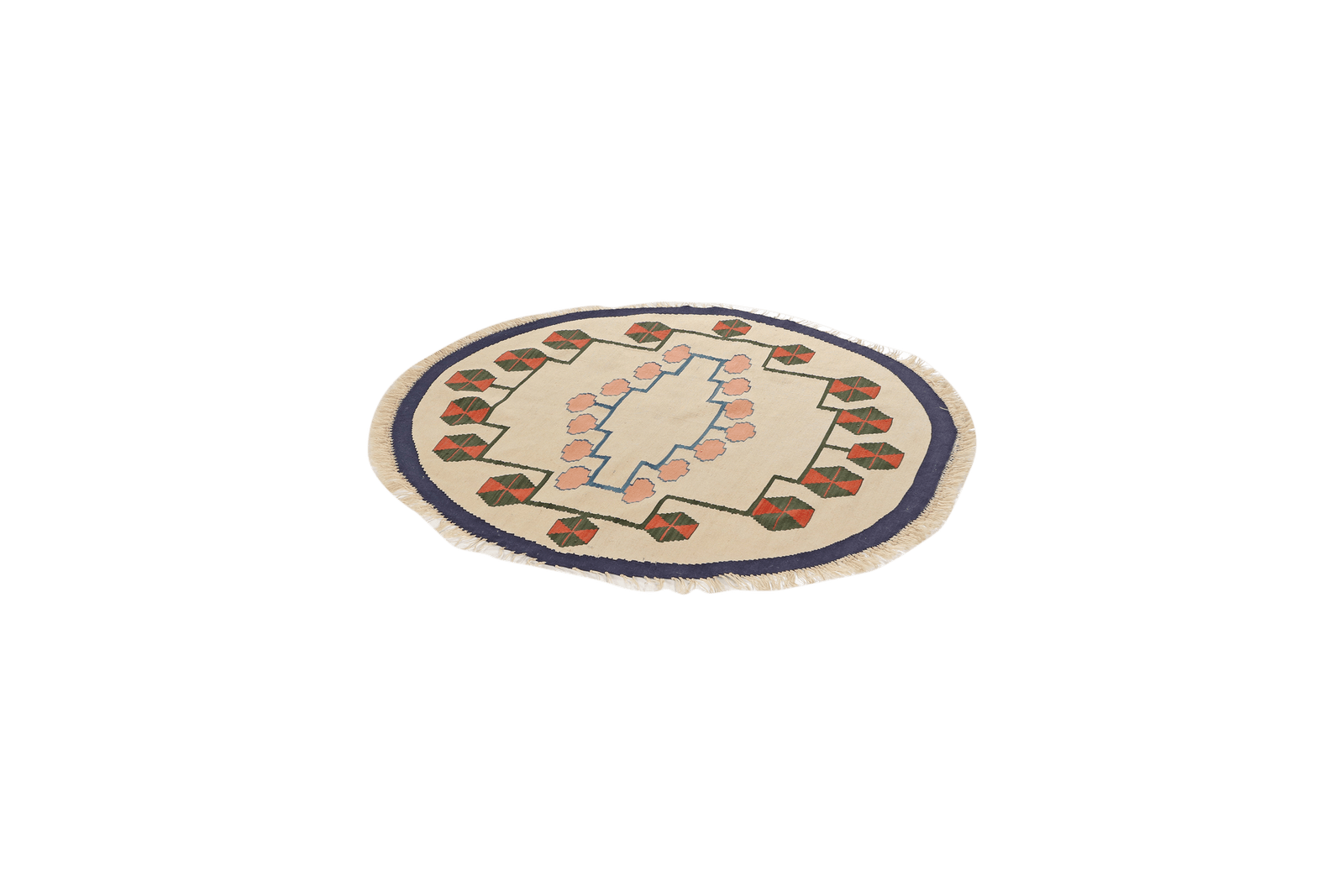 Kelim — Handmade, 110x120 cm, Beige, 100% Virgin Wool | View 5