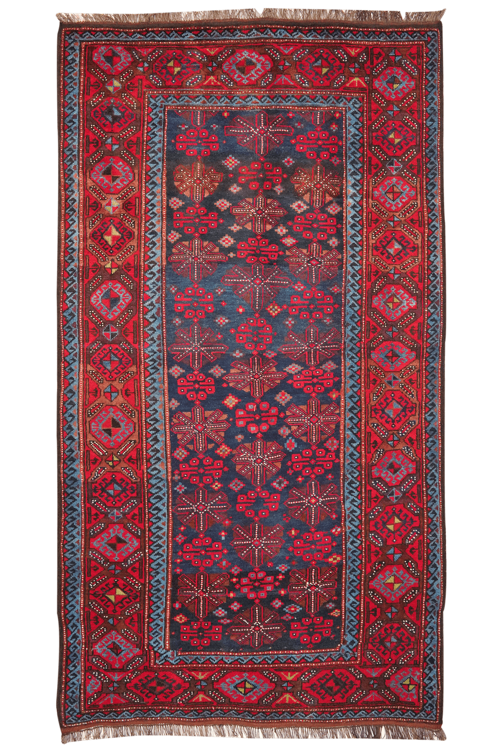 Kordibaf — Hand-knotted, 135x246 cm, Blue, 100% Virgin Wool | Main view