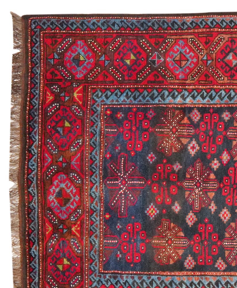 Kordibaf — Hand-knotted, 135x246 cm, Blue, 100% Virgin Wool | View 3