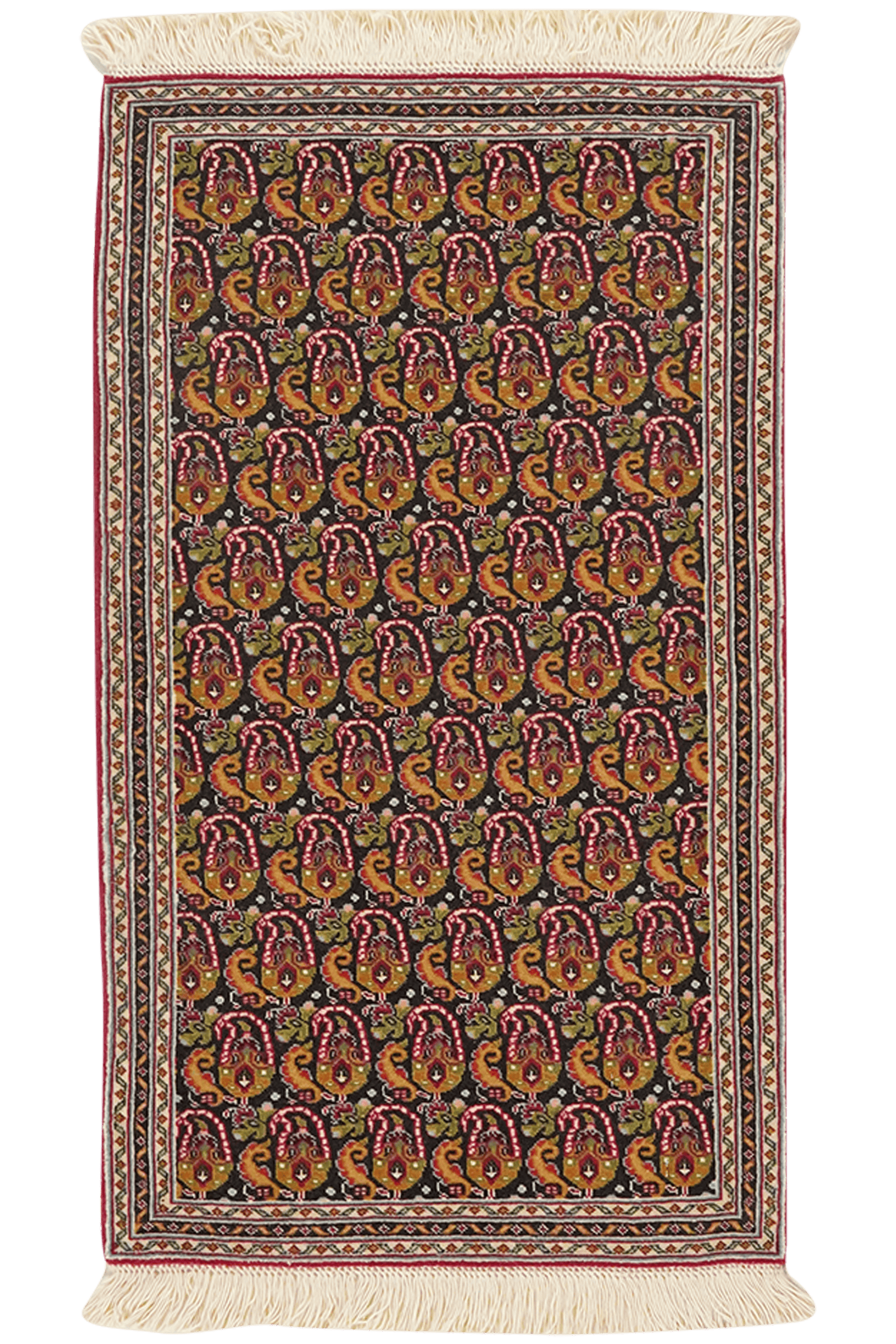 Tabriz 50 Raj — Hand-knotted, 52x88 cm, Blue, 100% Virgin Wool | Main view