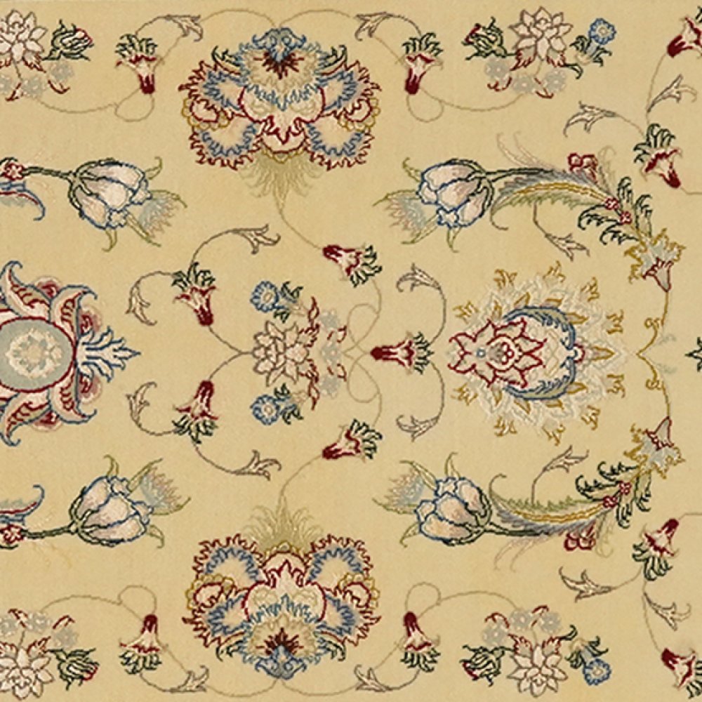 Tabriz 50 Raj — Hand-knotted, 99x151 cm, Beige, 90% Schurwolle, 10% Seide | View 4