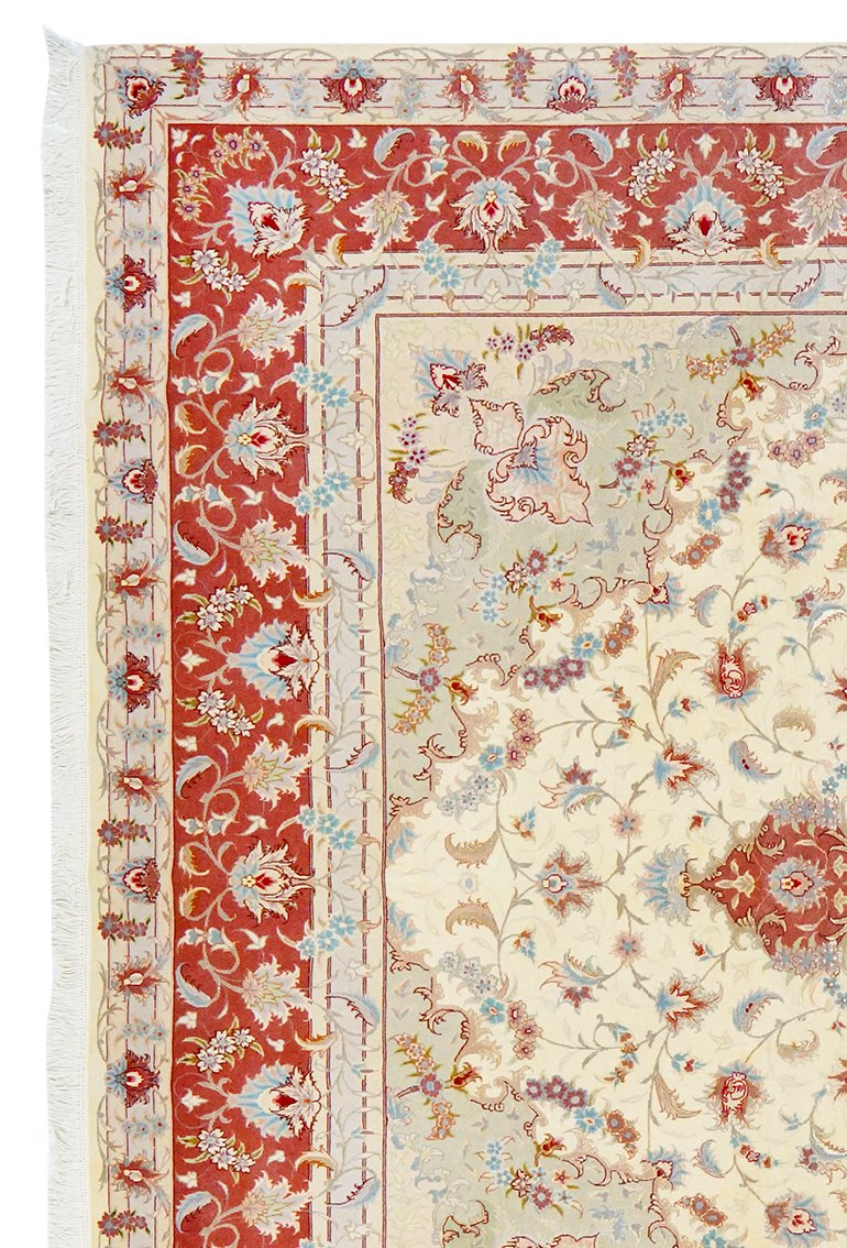 Tabriz 50 Raj — Hand-knotted, 250x350 cm, Beige, 100% Virgin Wool | View 3