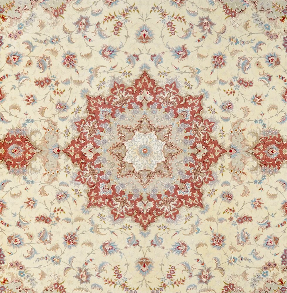 Tabriz 50 Raj — Hand-knotted, 250x350 cm, Beige, 100% Virgin Wool | View 4