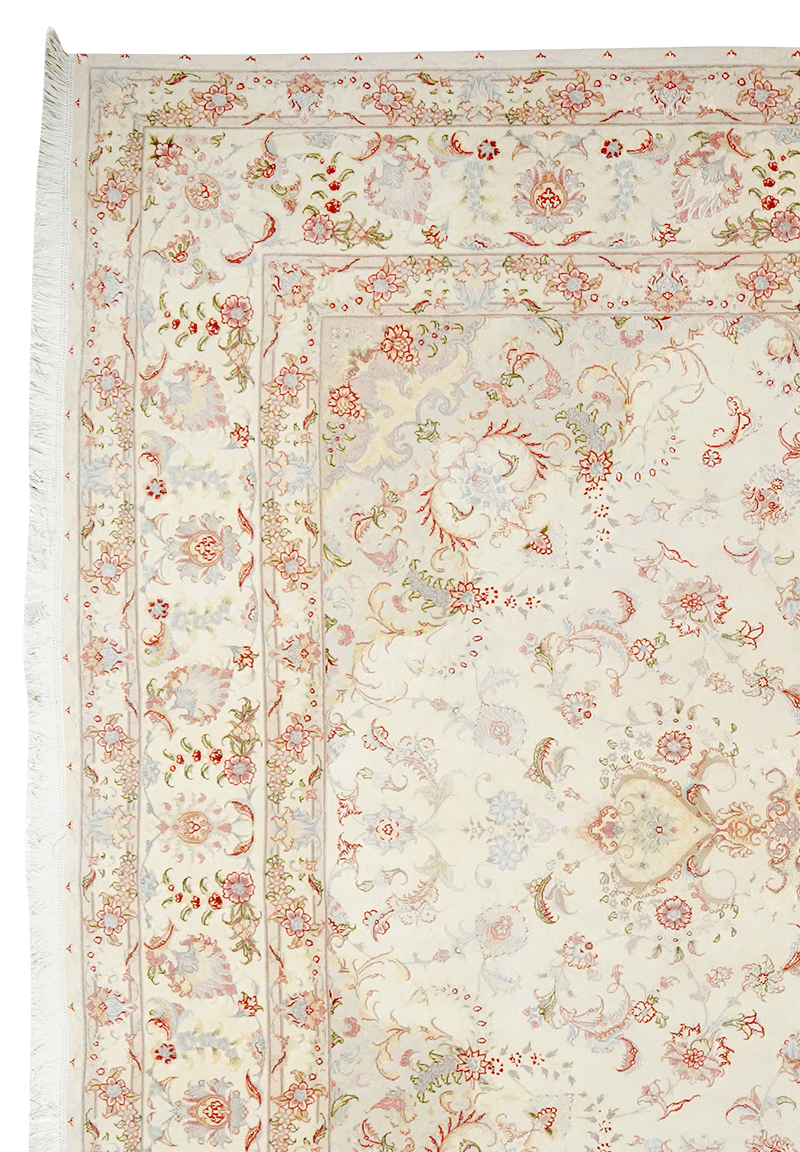 Tabriz 50 Raj — Hand-knotted, 249x346 cm, Beige, 100% Virgin Wool | View 3