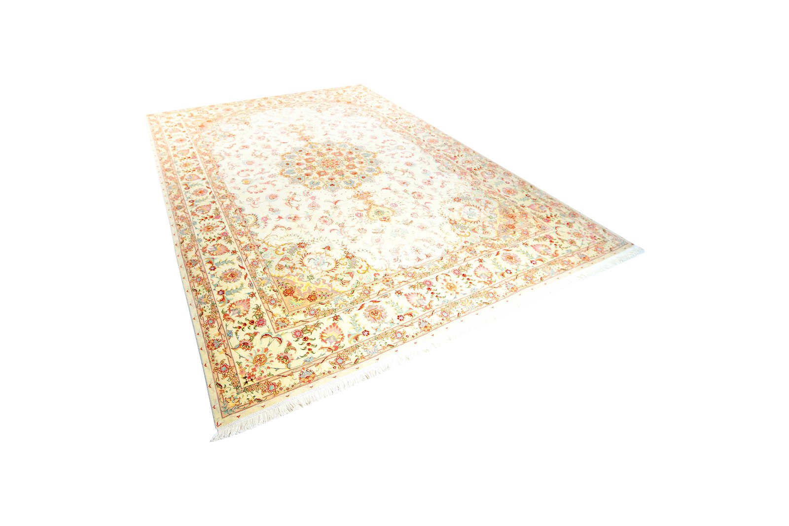 Tabriz 50 Raj — Hand-knotted, 249x346 cm, Beige, 100% Virgin Wool | View 5