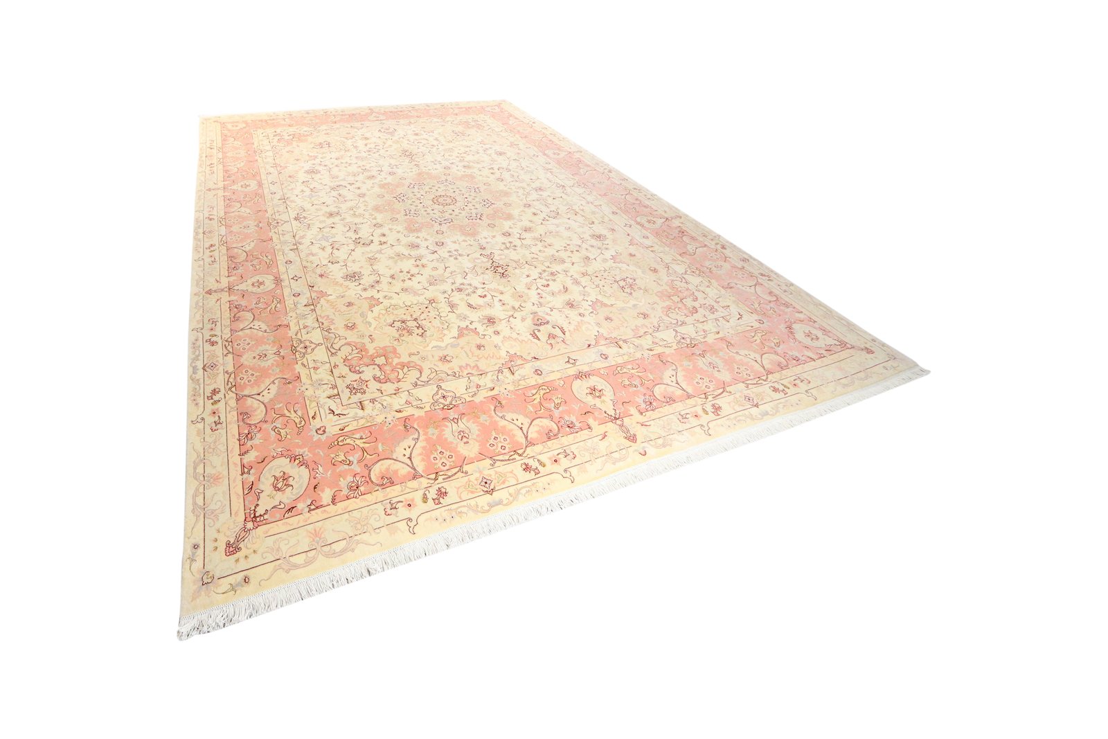 Tabriz 50 Raj — Hand-knotted, 294x390 cm, Beige, 95% Schurwolle, 5% Seide | View 5