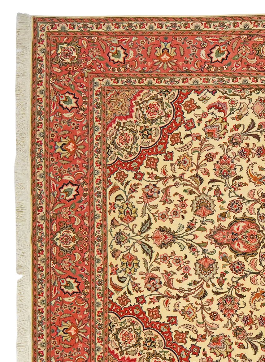 Tabriz 50 Raj — Hand-knotted, 201x300 cm, Beige, 100% Virgin Wool | View 3