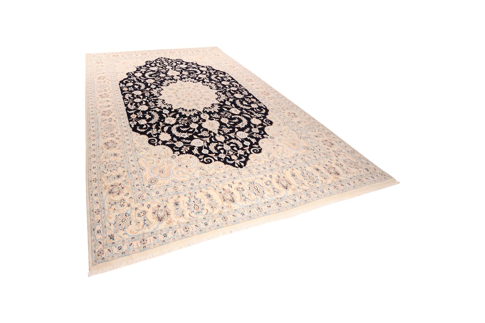 Nain 9La — Hand-knotted, 251x351 cm, Blue, 100% Virgin Wool | View 5