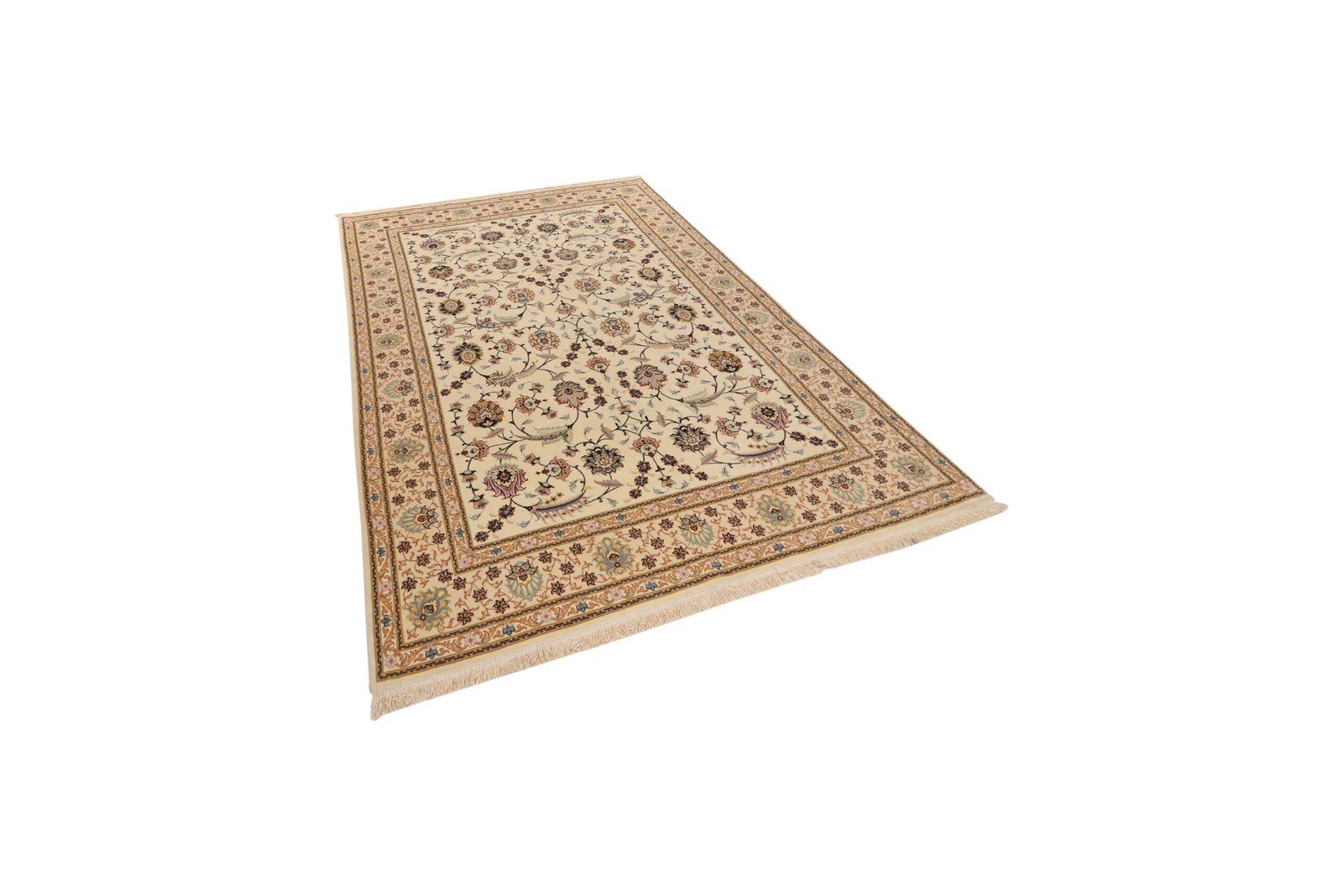 Tabriz 50 Raj — Hand-knotted, 151x229 cm, Beige, 100% Virgin Wool | View 5