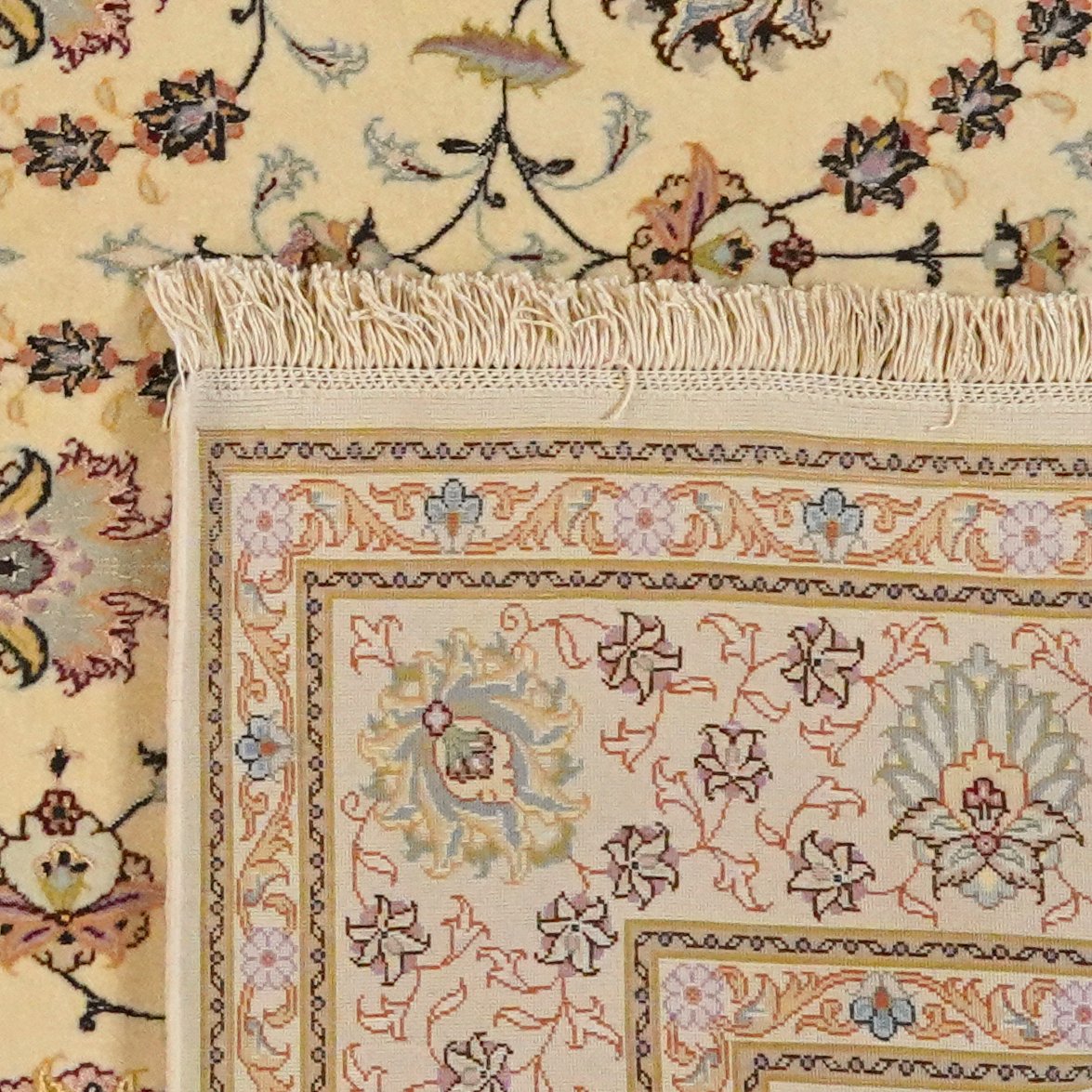 Tabriz 50 Raj — Hand-knotted, 151x229 cm, Beige, 100% Virgin Wool | View 6