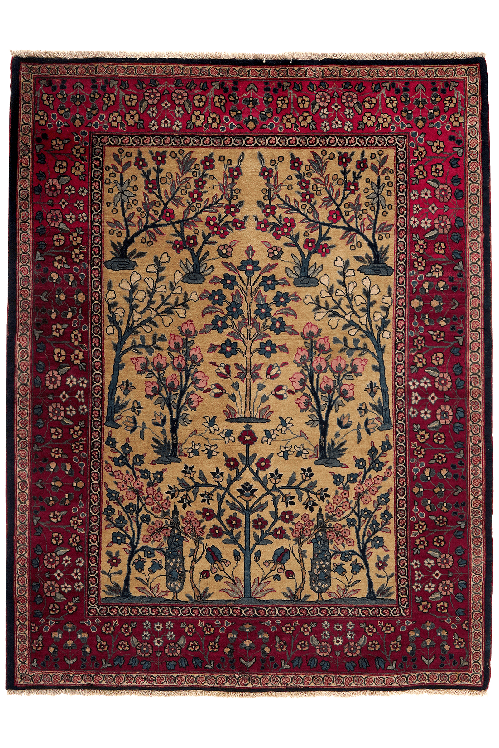 Tabriz Antique — Hand-knotted, 143x190 cm, Beige, 100% Virgin Wool | Main view