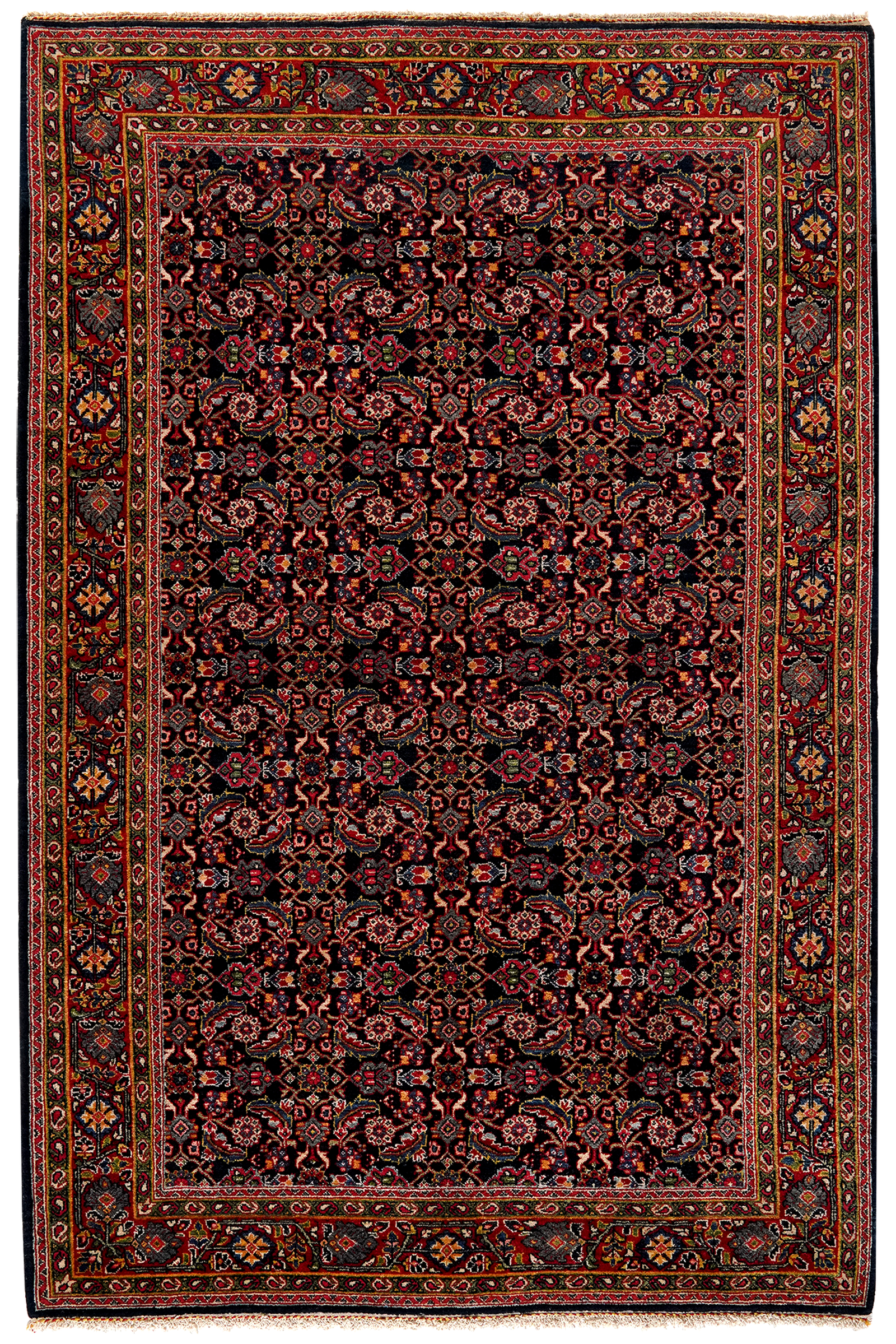 Meyghan — Handgefertigt, 200x132 cm, Rot, 100% Virgin Wool | Main view