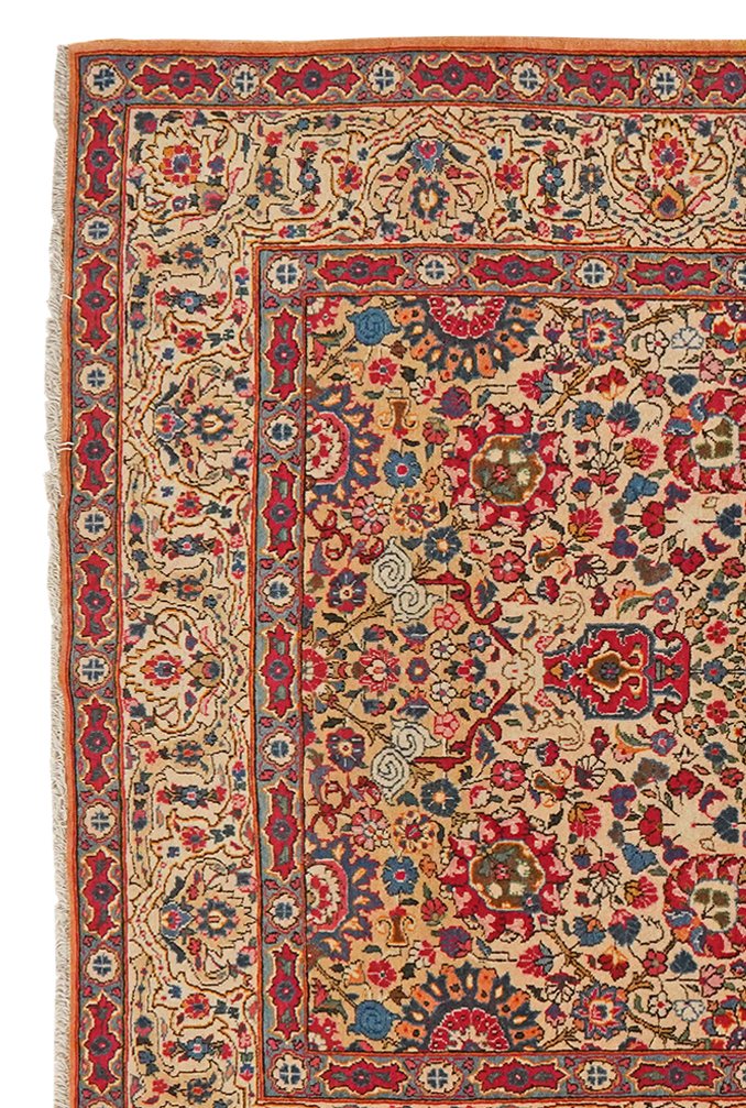 Kashan — Hand-knotted, 135x204 cm, Beige, 100% Virgin Wool | View 3