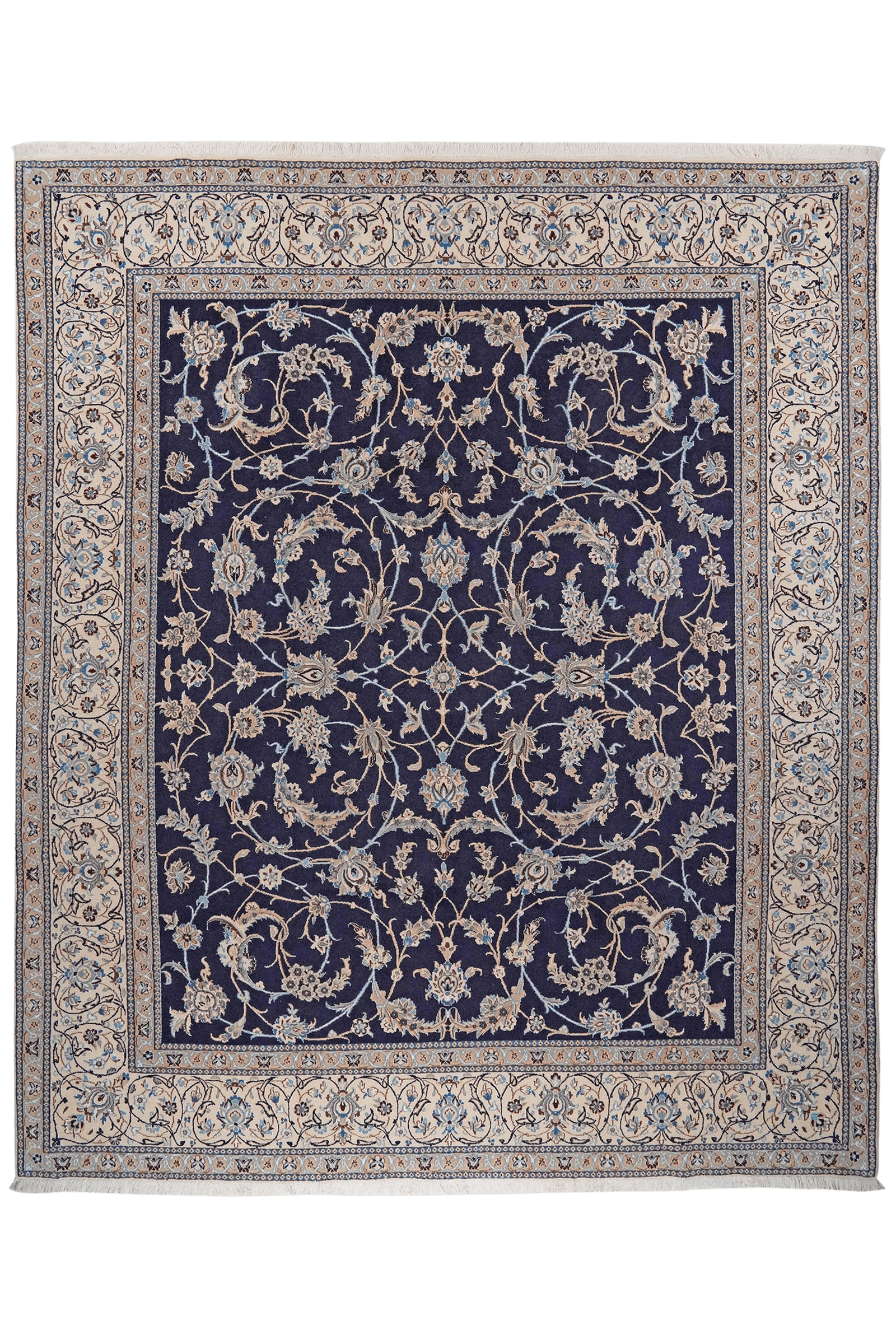 Nain 9La — Hand-knotted, 248x290 cm, Blue, 100% Virgin Wool | Main view