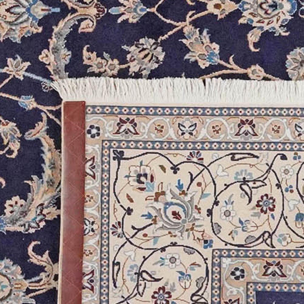 Nain 9La — Hand-knotted, 248x290 cm, Blue, 100% Virgin Wool | View 6