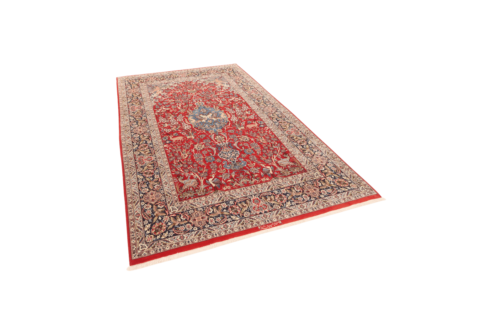 Isfahan — Hand-knotted, 160x240 cm, Red, 100% Virgin Wool | View 5