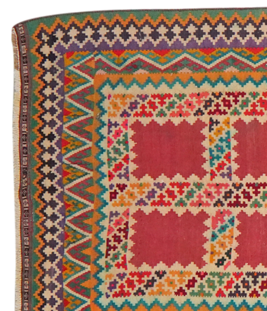 Kelim Gashgai Old — Handgefertigt, 427x121 cm, Bunt, 100% Virgin Wool | View 4