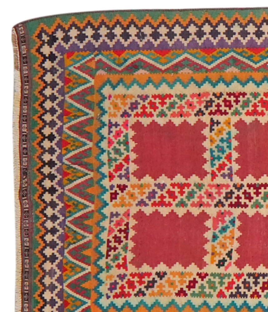 Kelim Gashgai Old — Handmade, 121x427 cm, Multicolor, 100% Virgin Wool | View 3