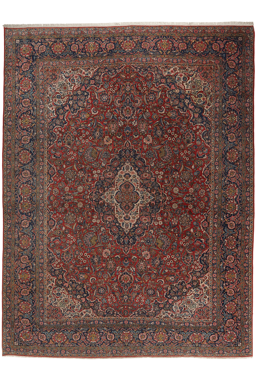 Kashan — Hand-knotted, 268x358 cm, Red, 100% Virgin Wool | Main view