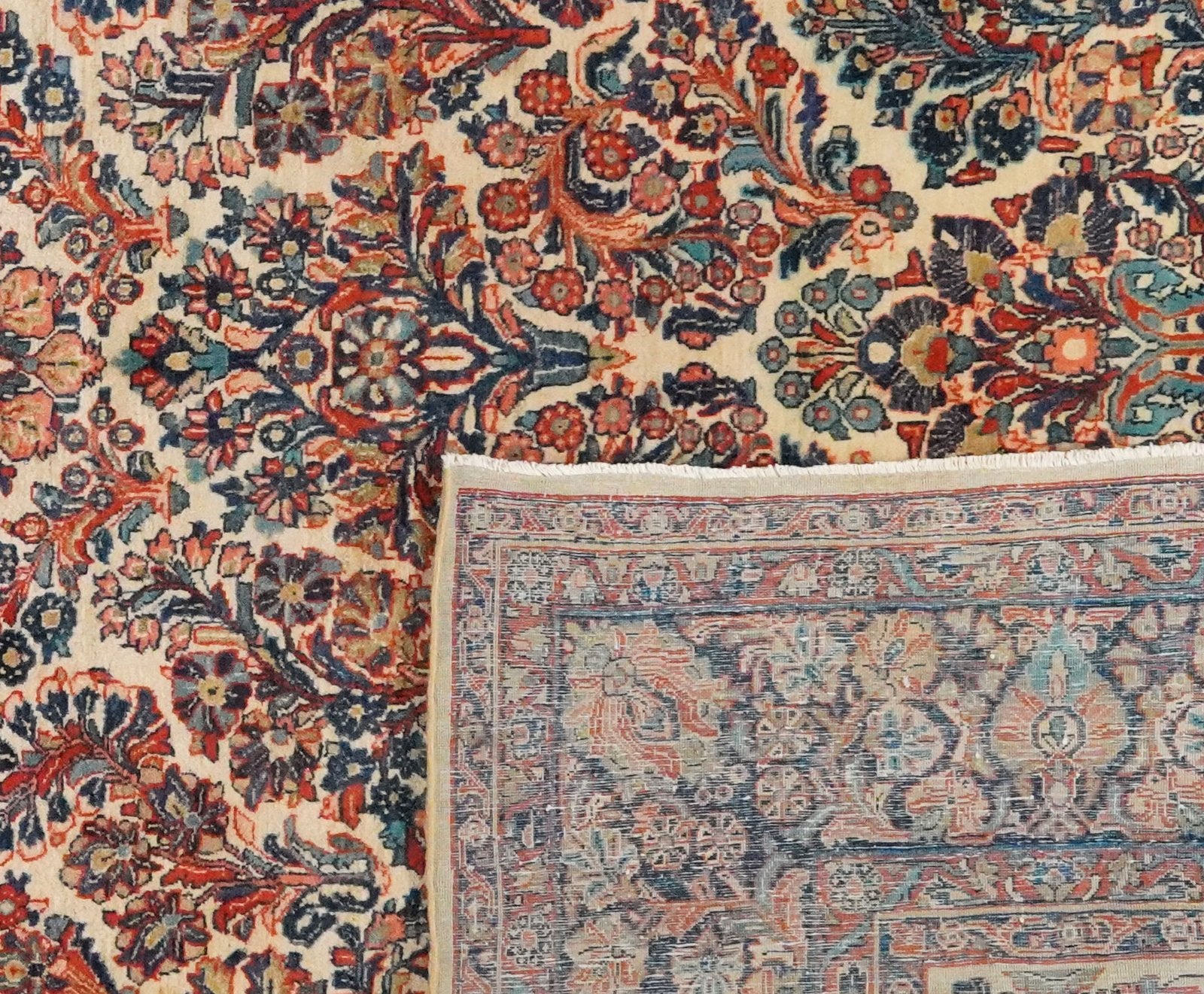 Sarough — Hand-knotted, 265x345 cm, Beige, 100% Virgin Wool | View 6