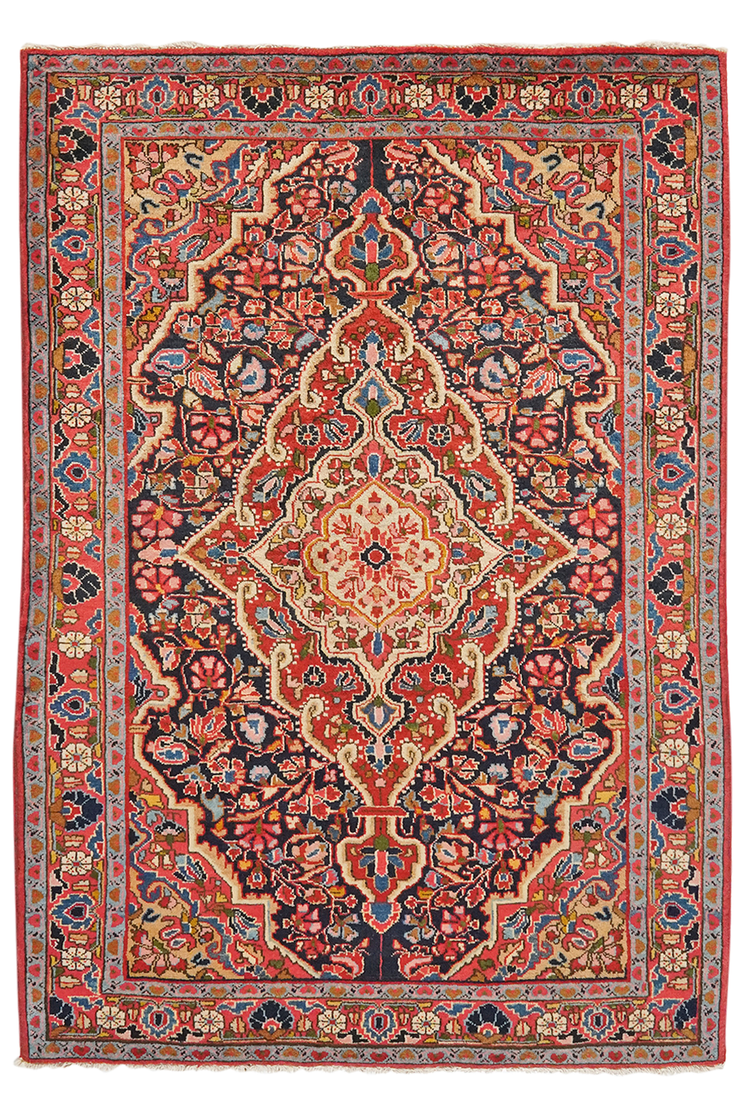 Djozan — Hand-knotted, 105x155 cm, Multicolor, 100% Virgin Wool | Main view