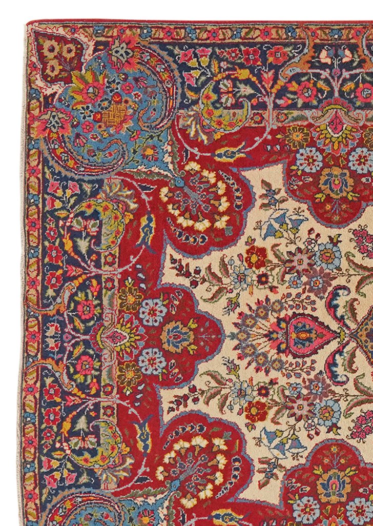 Tabriz Old — Hand-knotted, 140x200 cm, Beige, 100% Virgin Wool | View 3