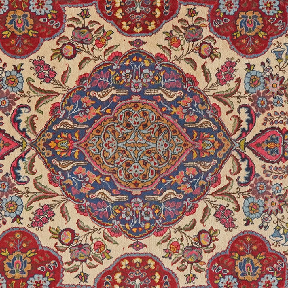 Tabriz Old — Hand-knotted, 140x200 cm, Beige, 100% Virgin Wool | View 4