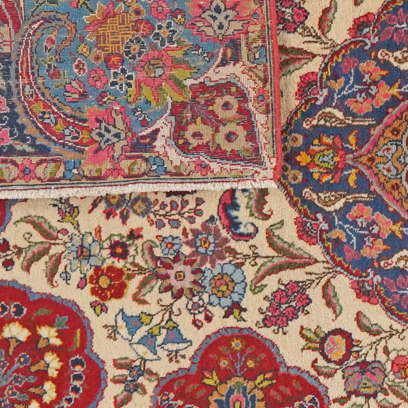 Tabriz Old — Hand-knotted, 140x200 cm, Beige, 100% Virgin Wool | View 6