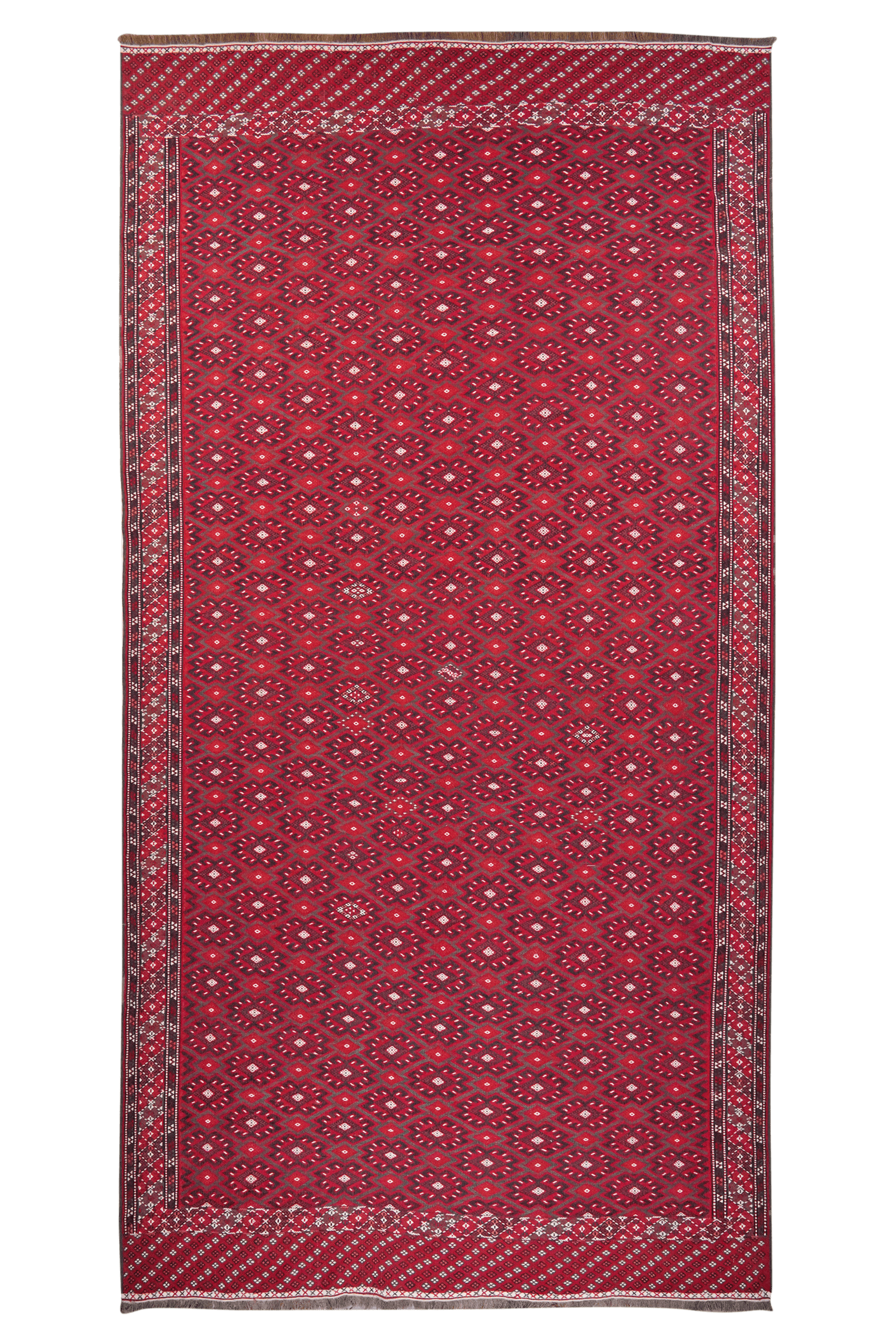 Kelim Turkman — Handmade, 210x406 cm, Multicolor, 100% Virgin Wool | Main view