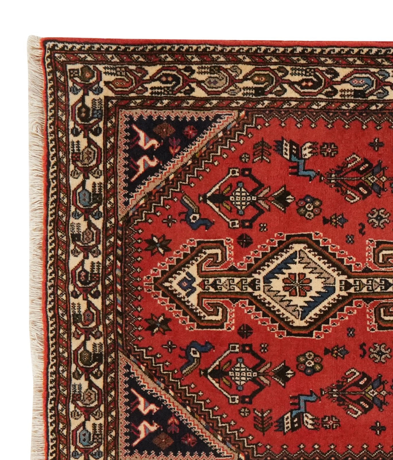 Nasrabad — Hand-knotted, 78x198 cm, Red, 100% Virgin Wool | View 3