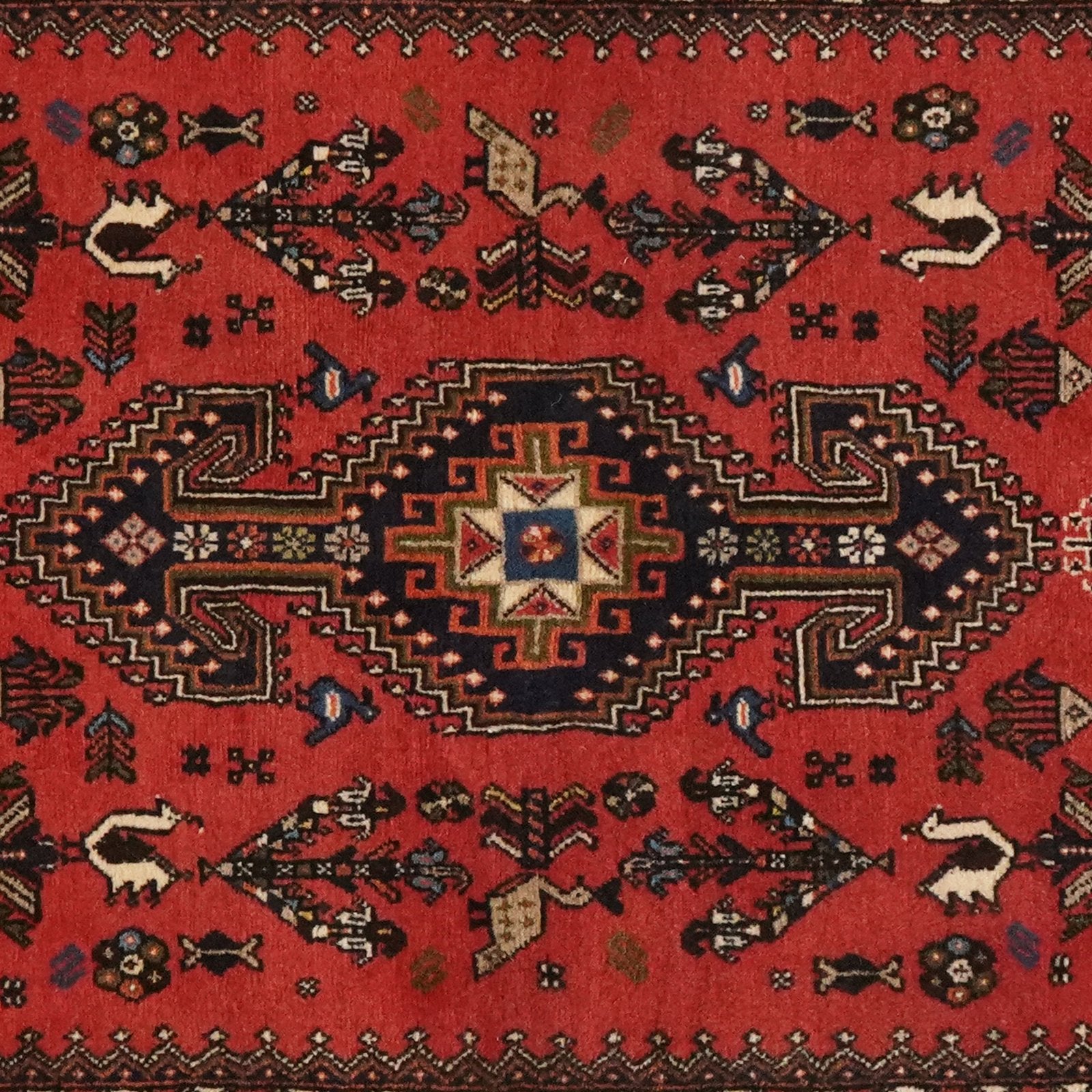 Nasrabad — Hand-knotted, 78x198 cm, Red, 100% Virgin Wool | View 4