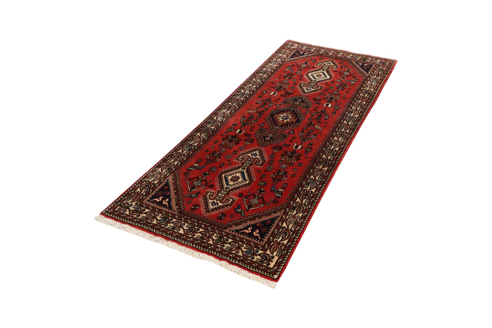 Nasrabad — Hand-knotted, 78x198 cm, Red, 100% Virgin Wool | View 5