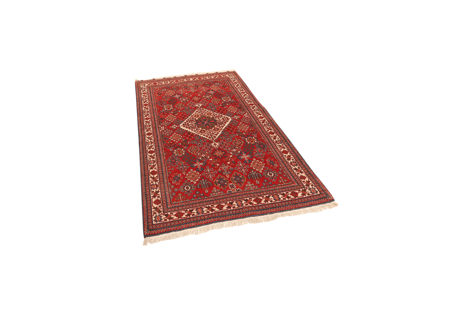 Meymeh — Hand-knotted, 110x166 cm, Red, 100% Virgin Wool | View 5