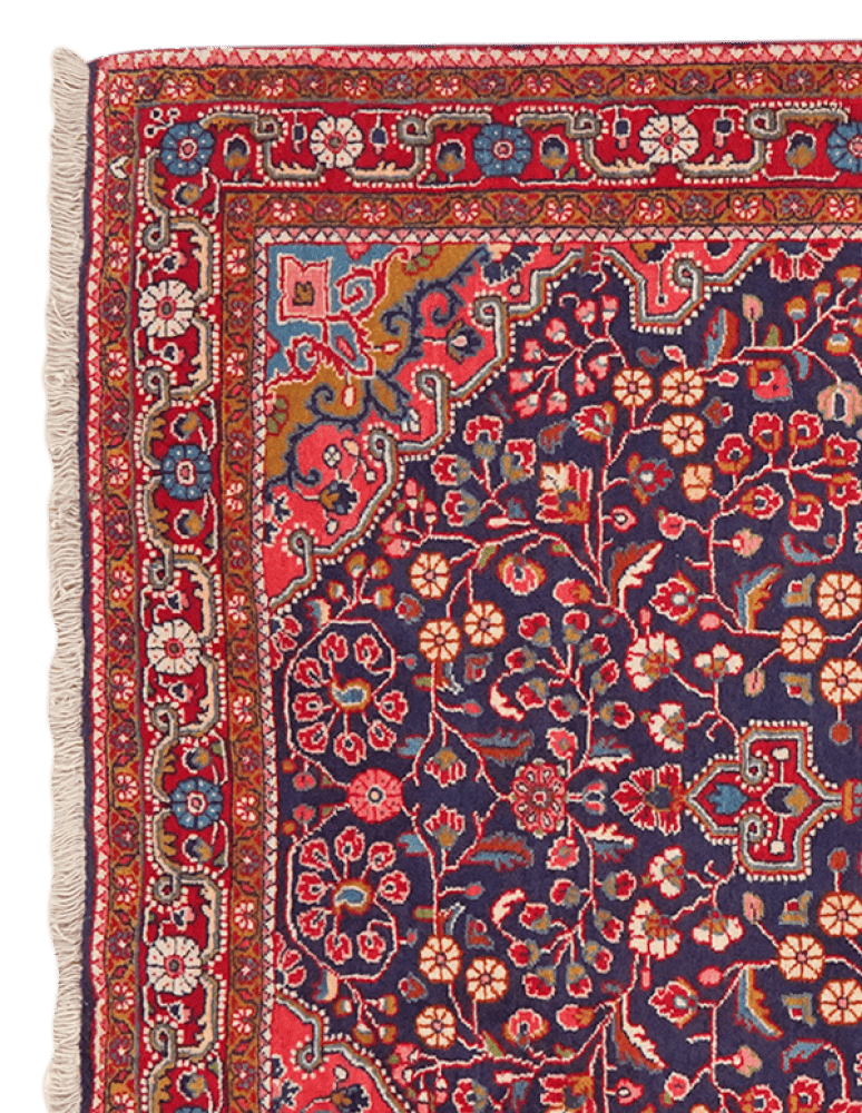 Djozan — Hand-knotted, 110x162 cm, Blue, 100% Virgin Wool | View 3